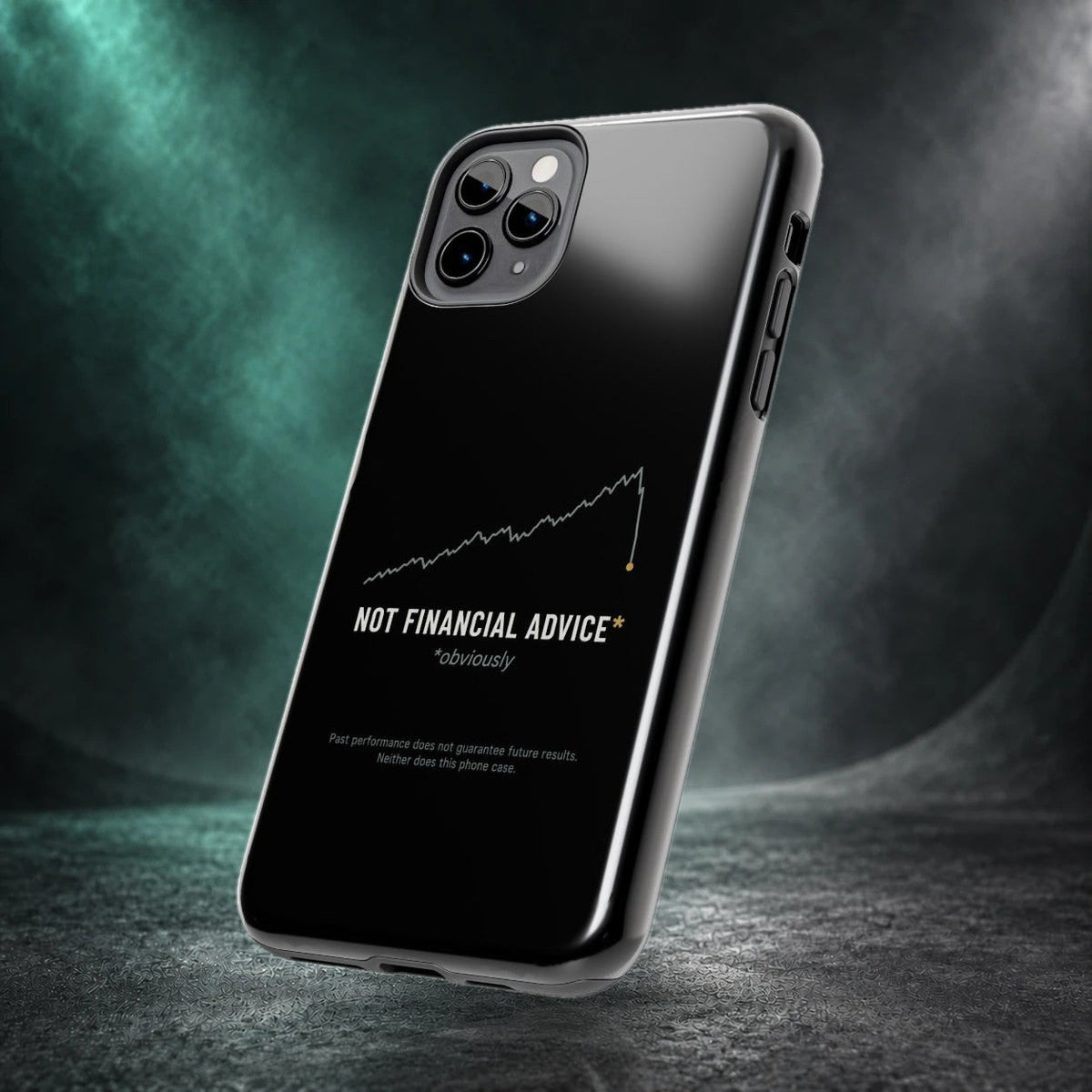 Not Financial Advice phone case for iPhone 11 Pro Max, side view