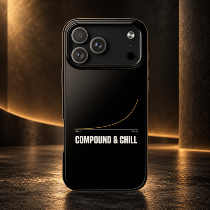 Compound and Chill phone case for iPhone 17 Pro Max, front view
